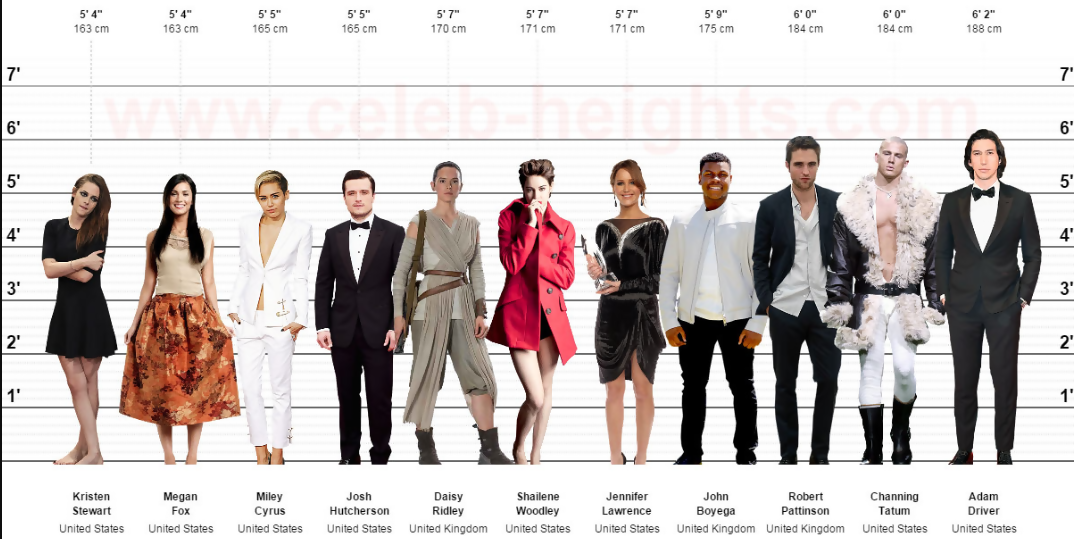 Height Chart Comparison Chart